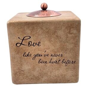 Comfort Candle Tealight Holder Live Love Dance Sing Stone Look Pavilion Gift Co.